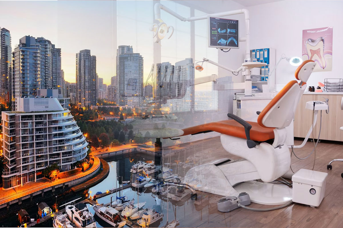 Vancouver Skyline visible from Dental Clinic