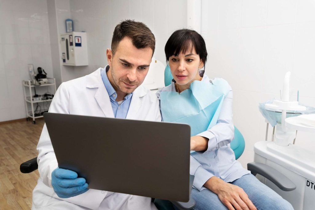 Doctors checking Custom dental website designed for Vancouver clinics